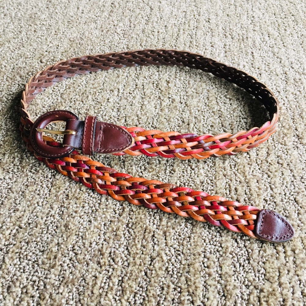 Genuine Leather Braided Belt